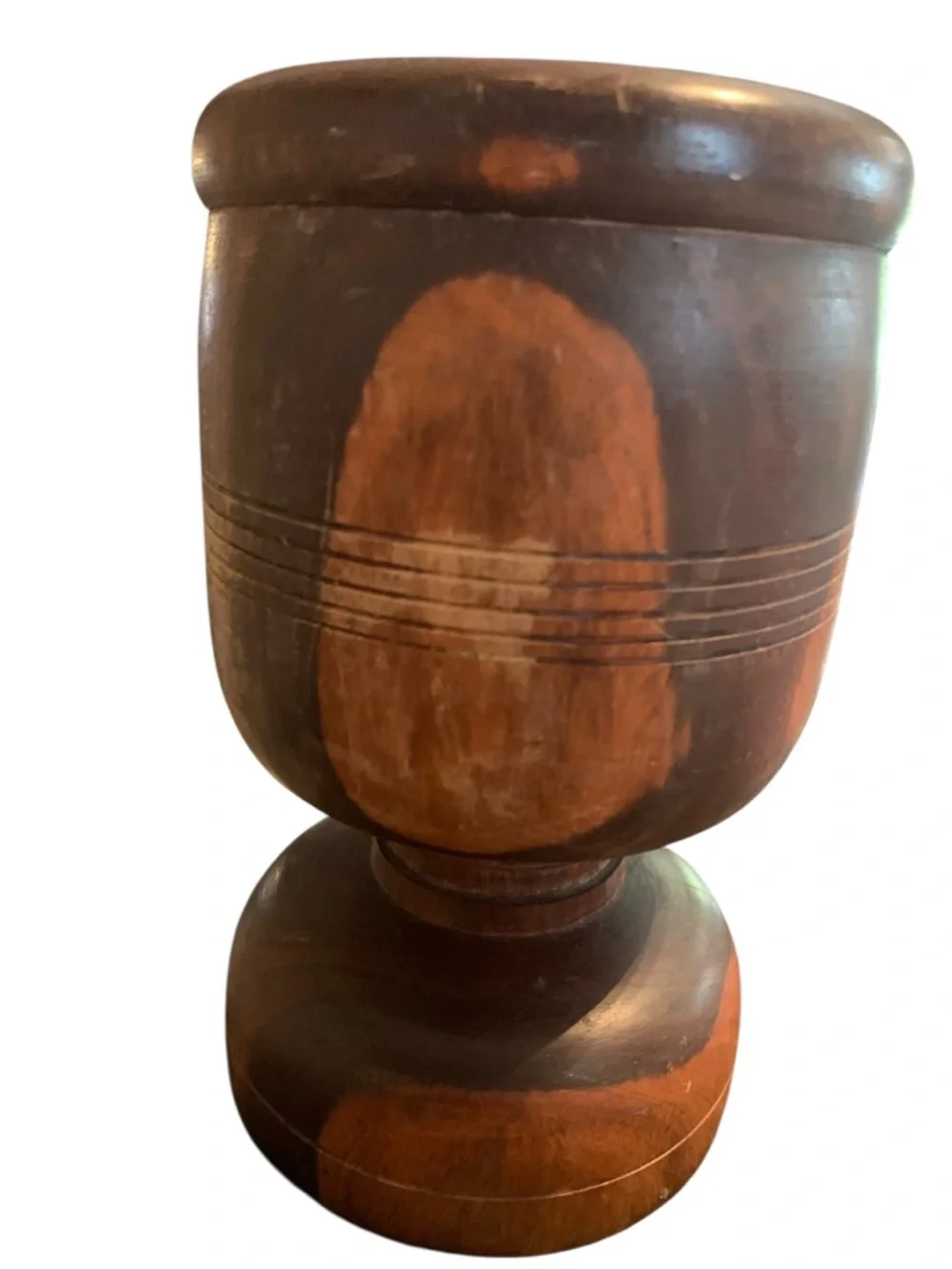 Vintage Wooden Mortar & Pestle Beautifully Hand Carved Dominican‎ Republic